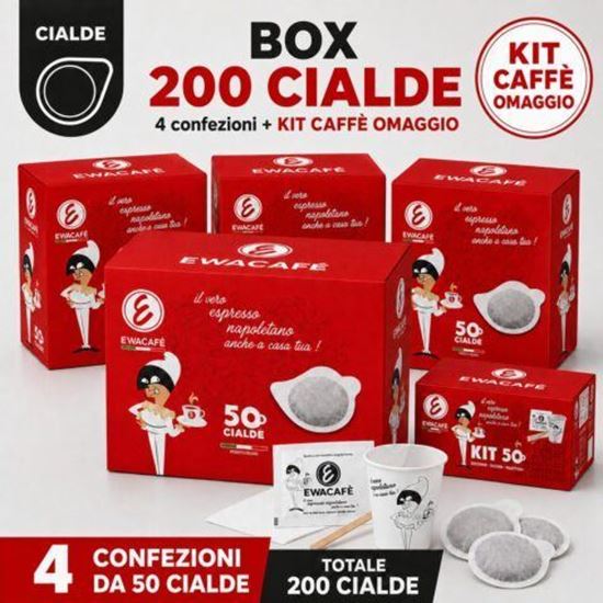 Immagine di Box 200 Cialde EwaCafè + Kit Caffè Omaggio